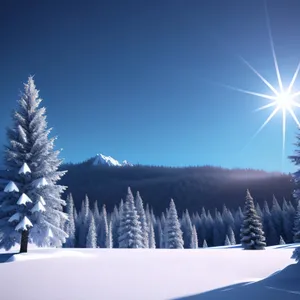 Frosty Winter Wonderland: Majestic Snowy Forest Landscape