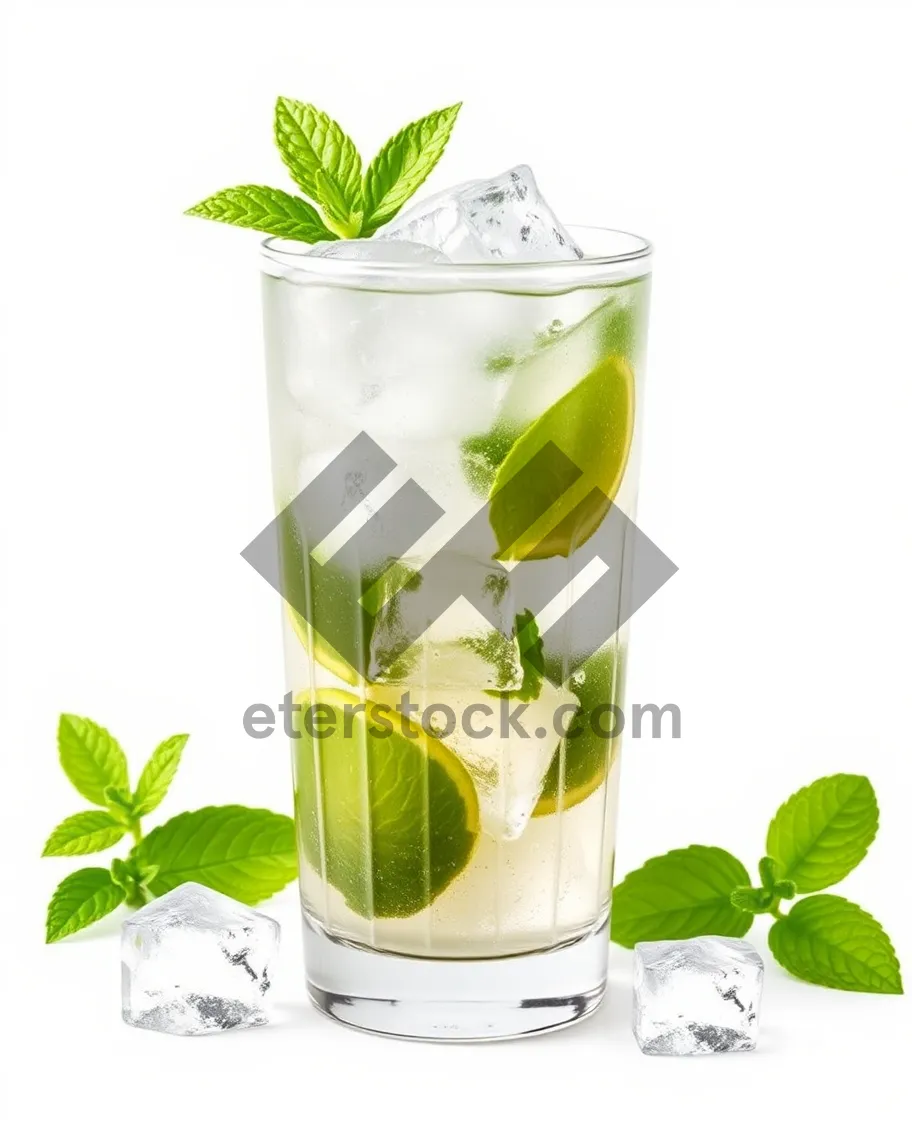 Picture of Refreshing Citrus Infused Cold Beverage with Ice