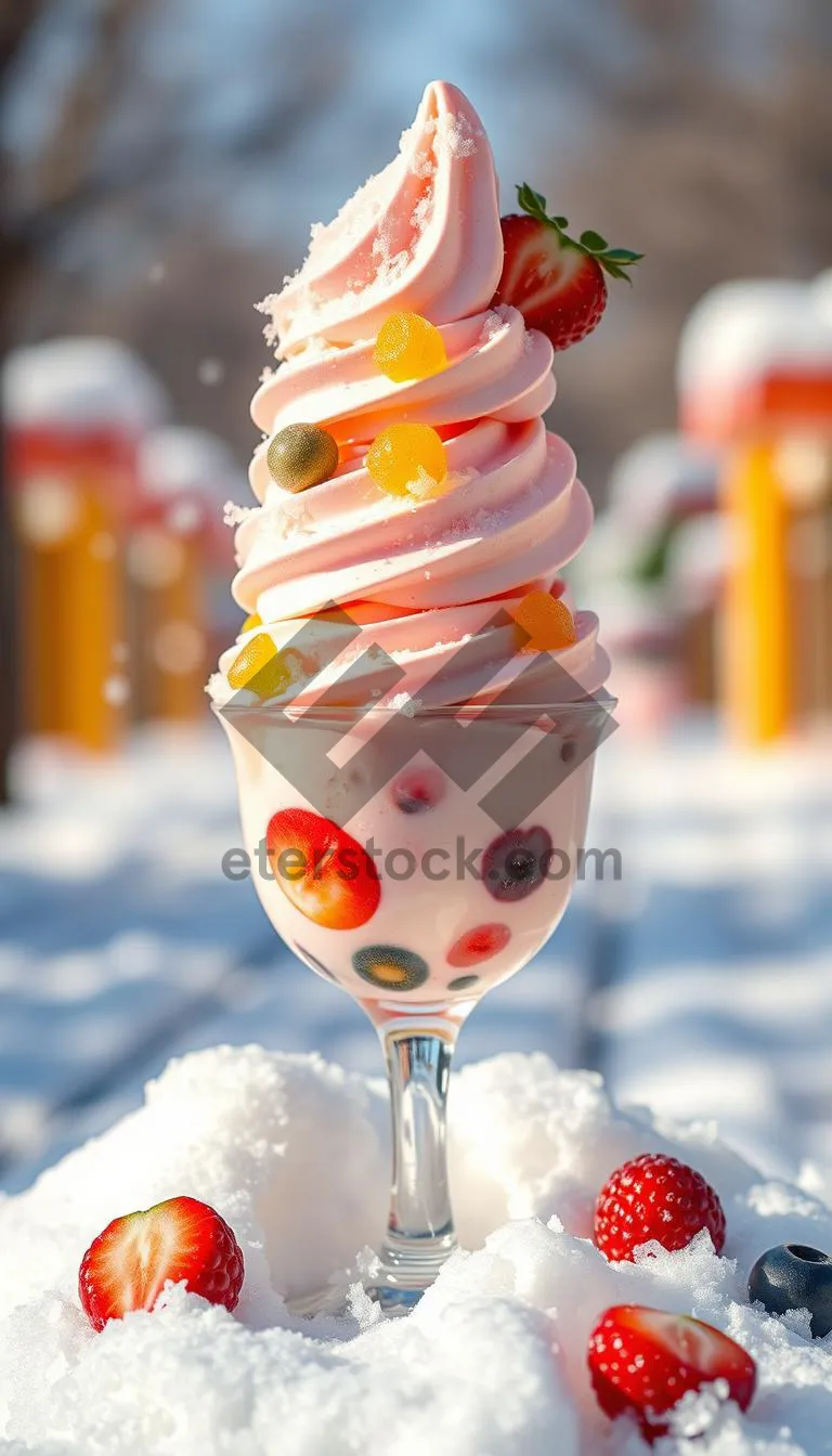 Picture of Refreshing Strawberry Cherry Ice Cream Cocktail