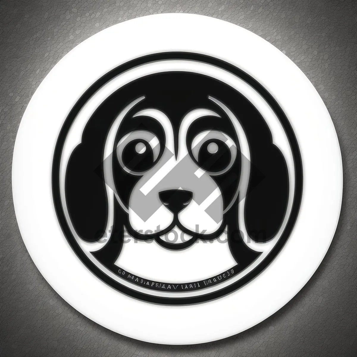 Picture of Sleek Black Metallic Icon with Elegant Curve