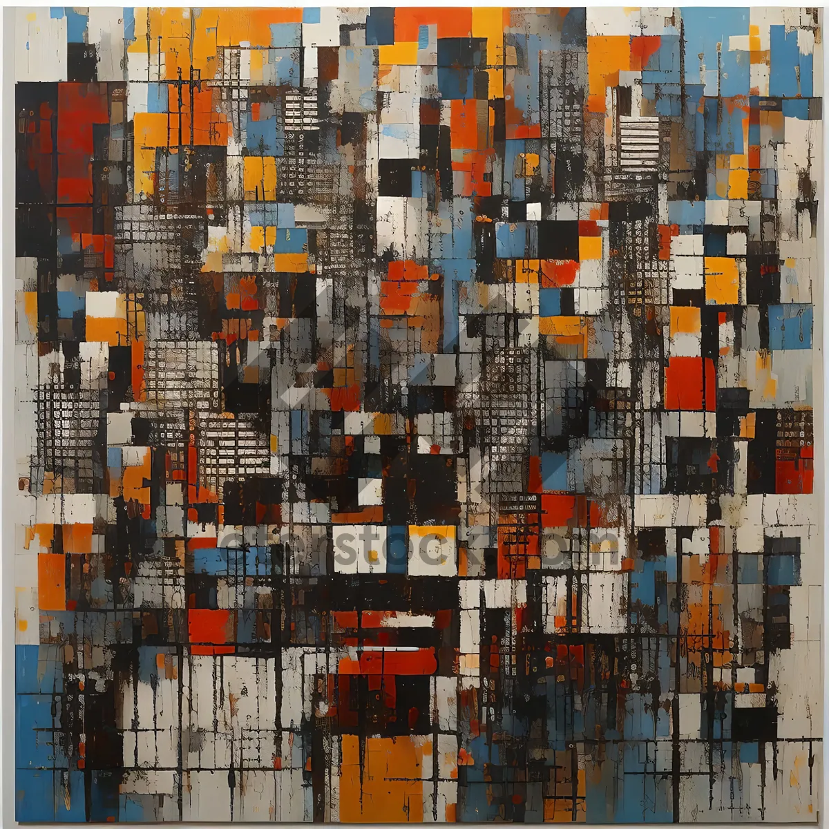 Picture of Modern City Building Design Mosaic Ship Container