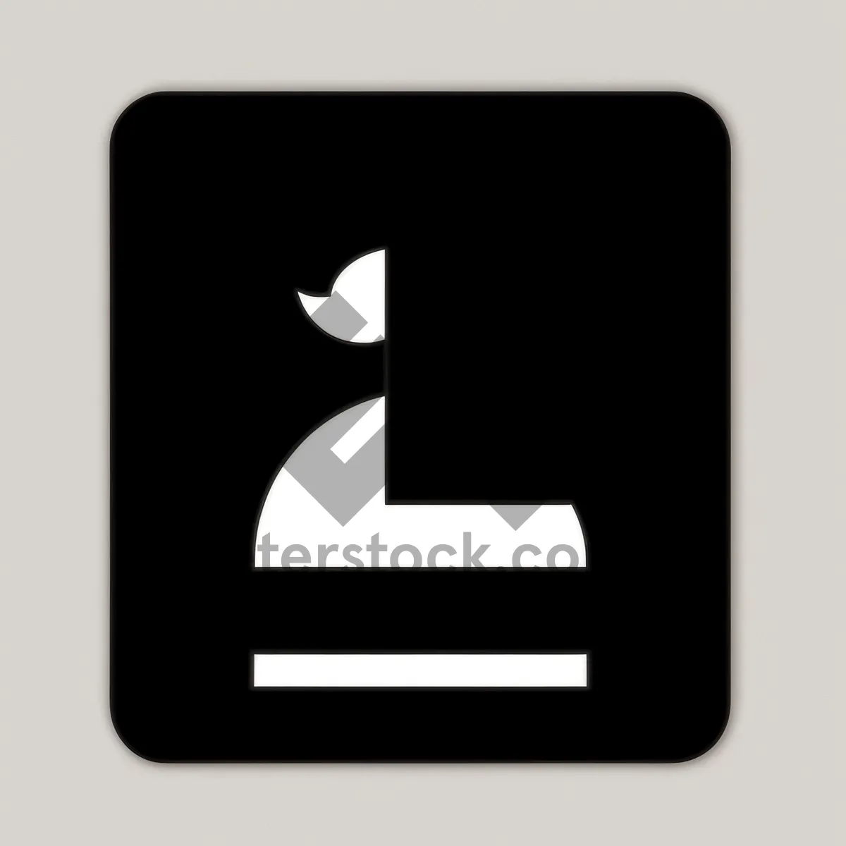 Picture of Modern Shiny Black Button with Key Icon
