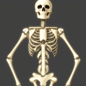Skeletal anatomy: X-ray view of human torso