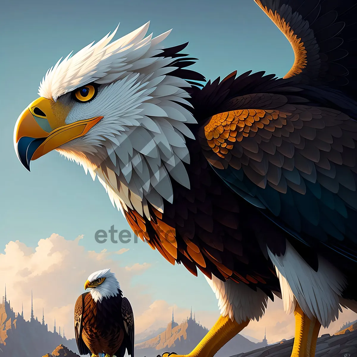 Picture of Wild Predator: Majestic Bald Eagle Spread Wings