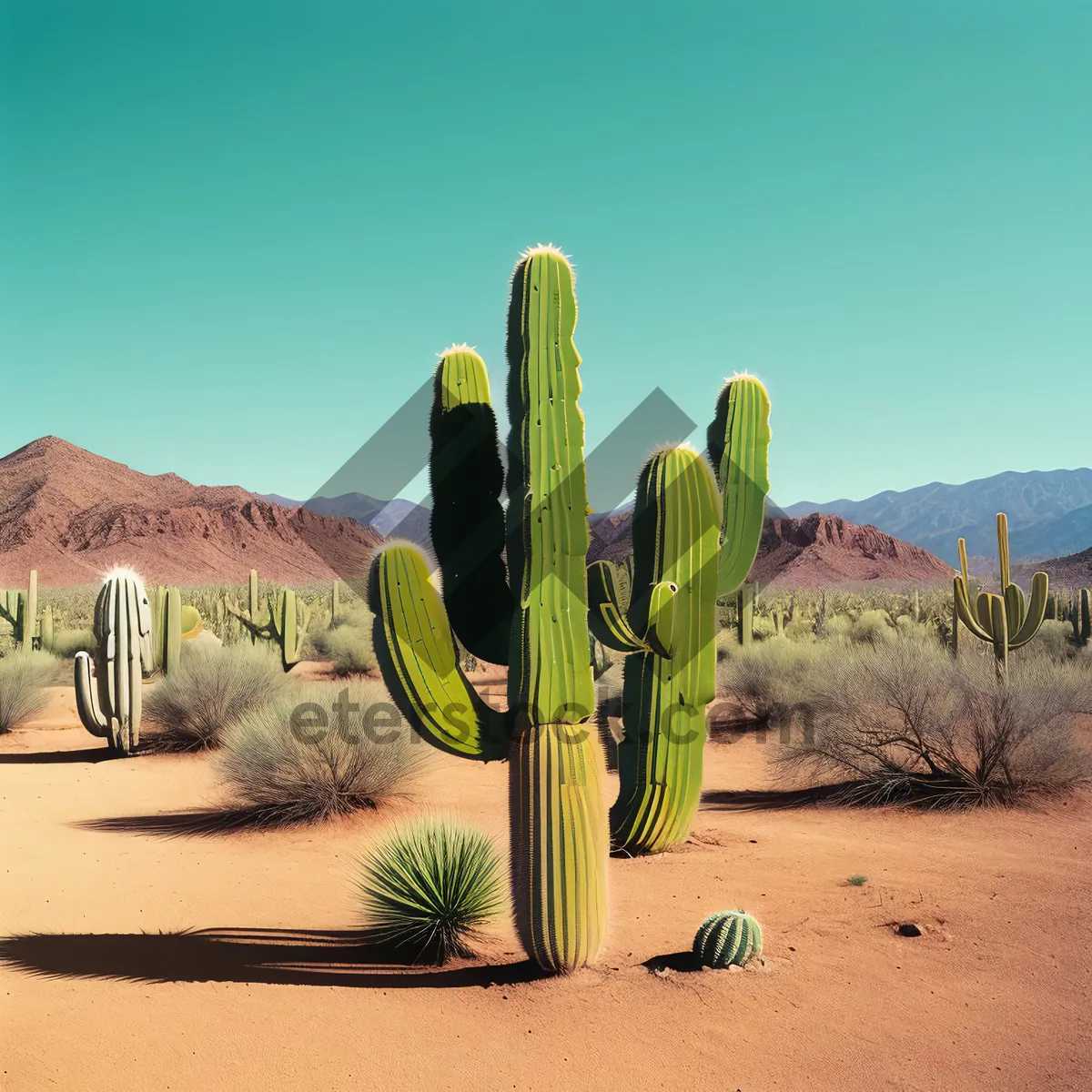 Picture of Saguaro sunset in the Southwest desert