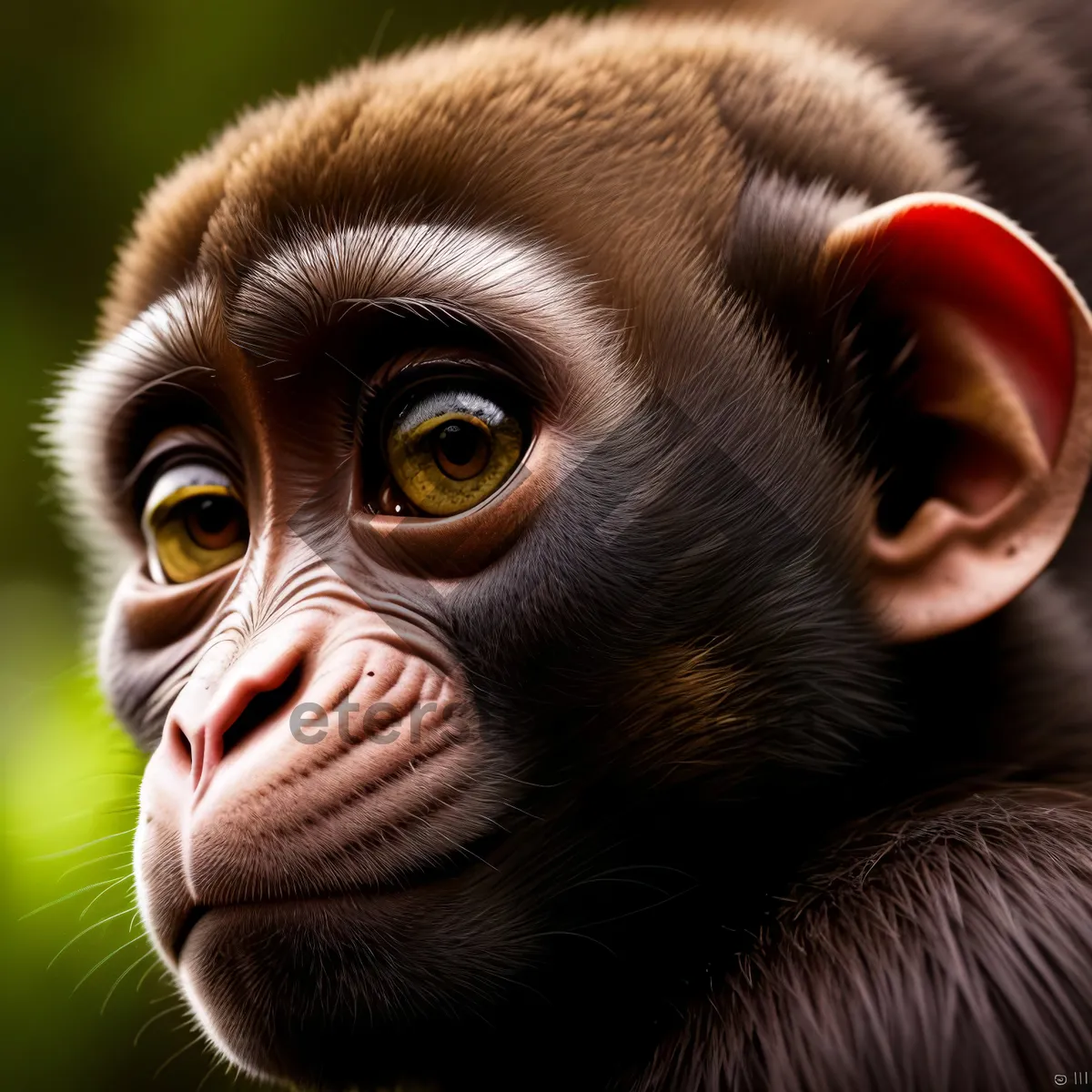 Picture of Exquisite Primate Charm: Chimpanzee in the Wild.