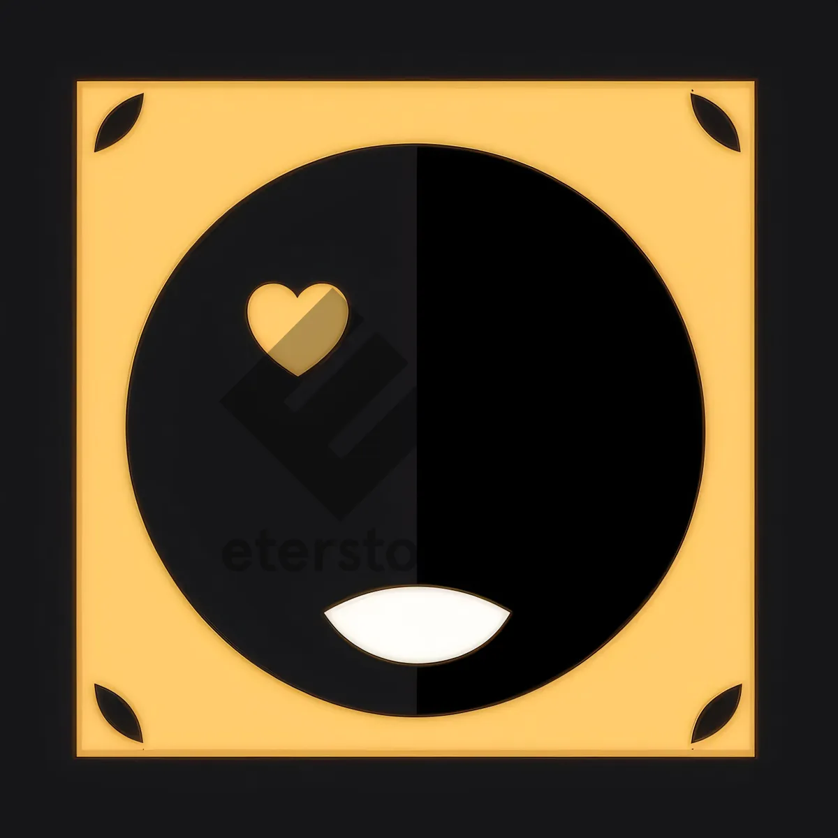 Picture of Shiny Black Diskette Icon with Reflection