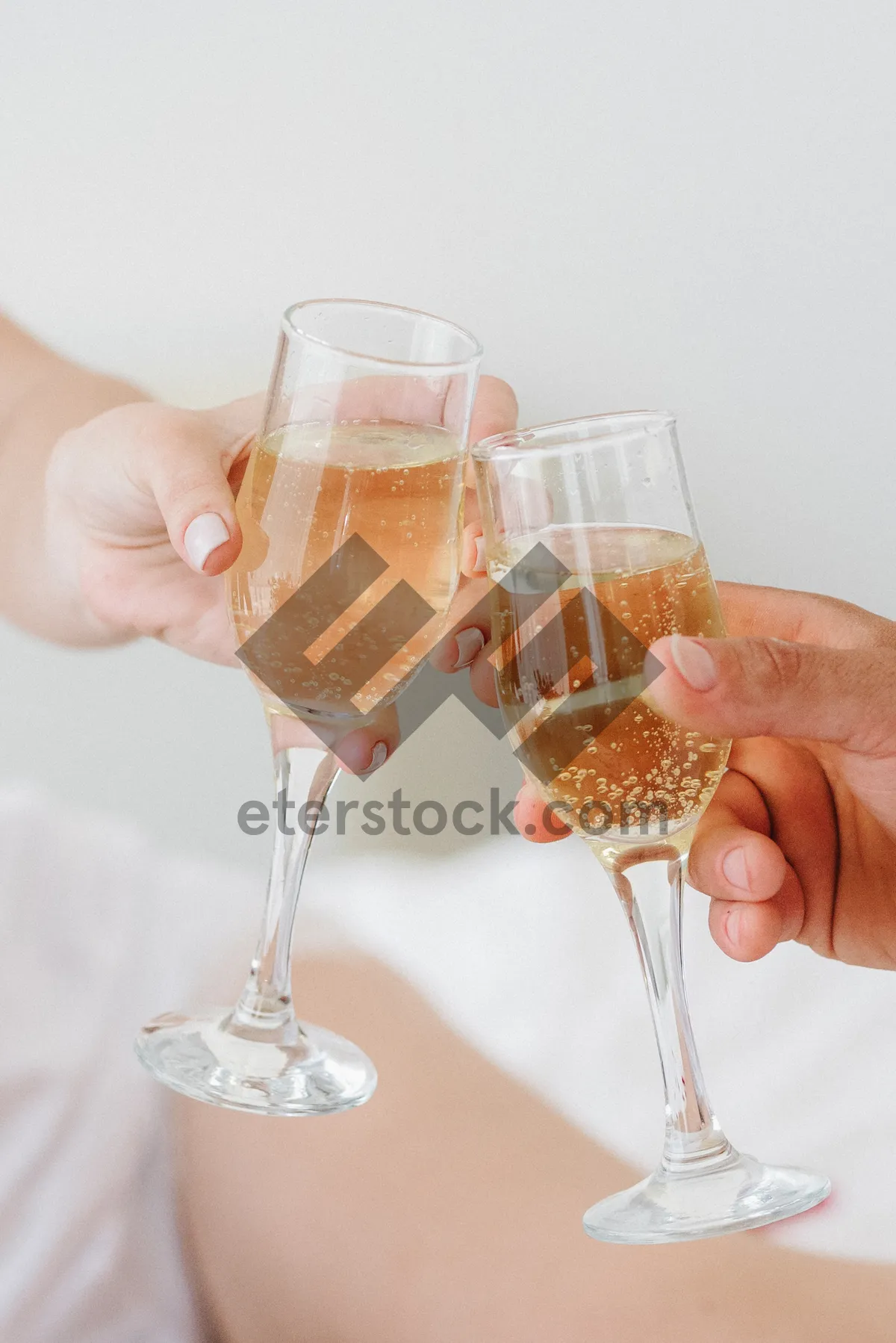 Picture of Party table with wine and champagne glasses celebration