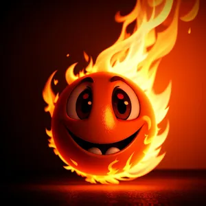 Blazing Fire: Vibrant Orange Heat and Flame Design