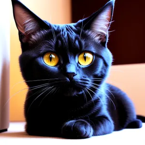 Furry and Fluffy Gray Tabby Cat Portrait
