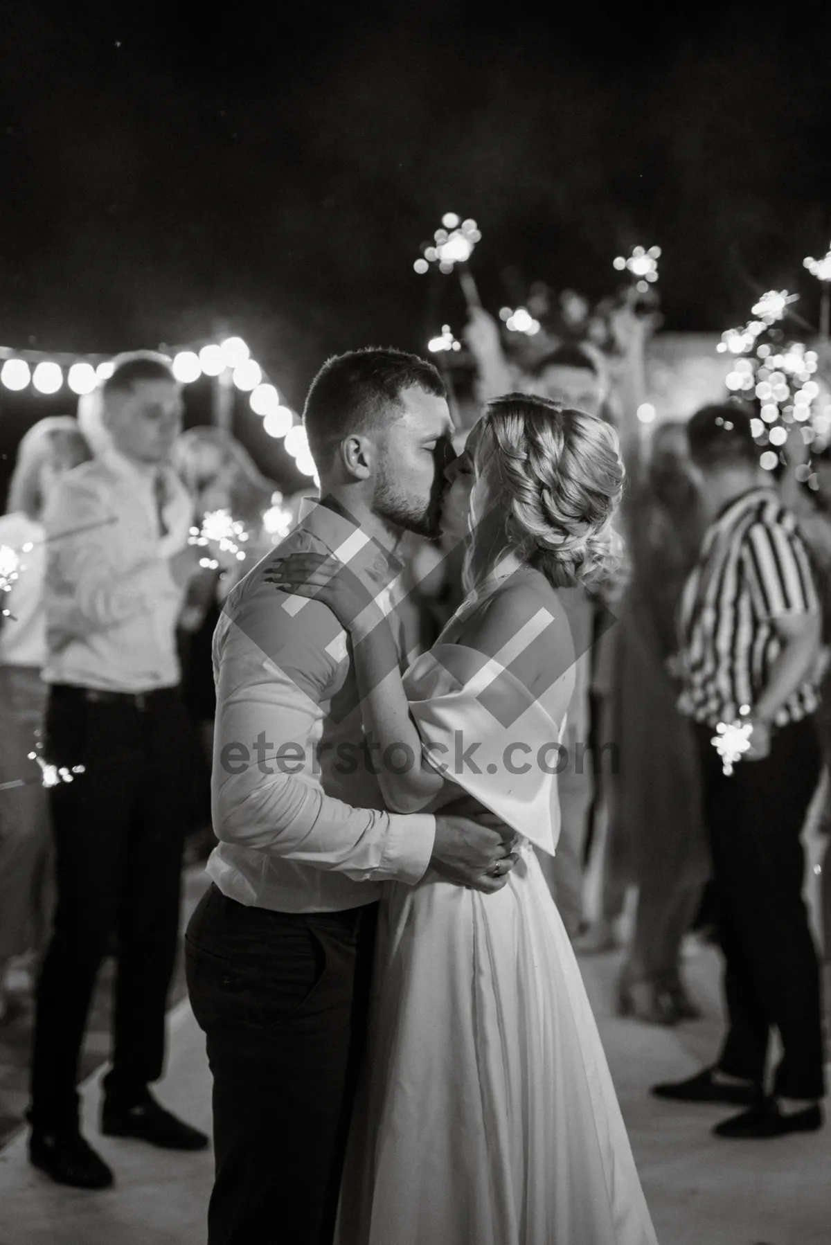 Picture of Happy couple smiling at wedding ceremony