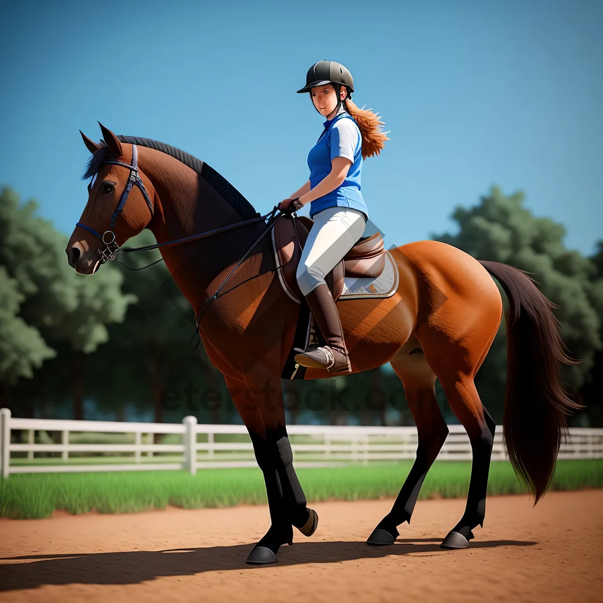 Picture of Thoroughbred Stallion in Equestrian Competition