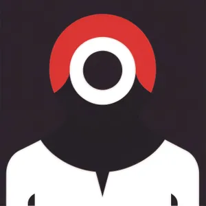 Black Cartoon Symbol Sign - Iconic Design