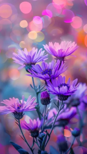 Colorful Spring Floral Fantasy in Pink and Purple