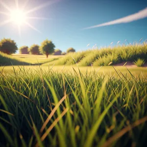 Golden Summer Wheat Field under Blue Skies