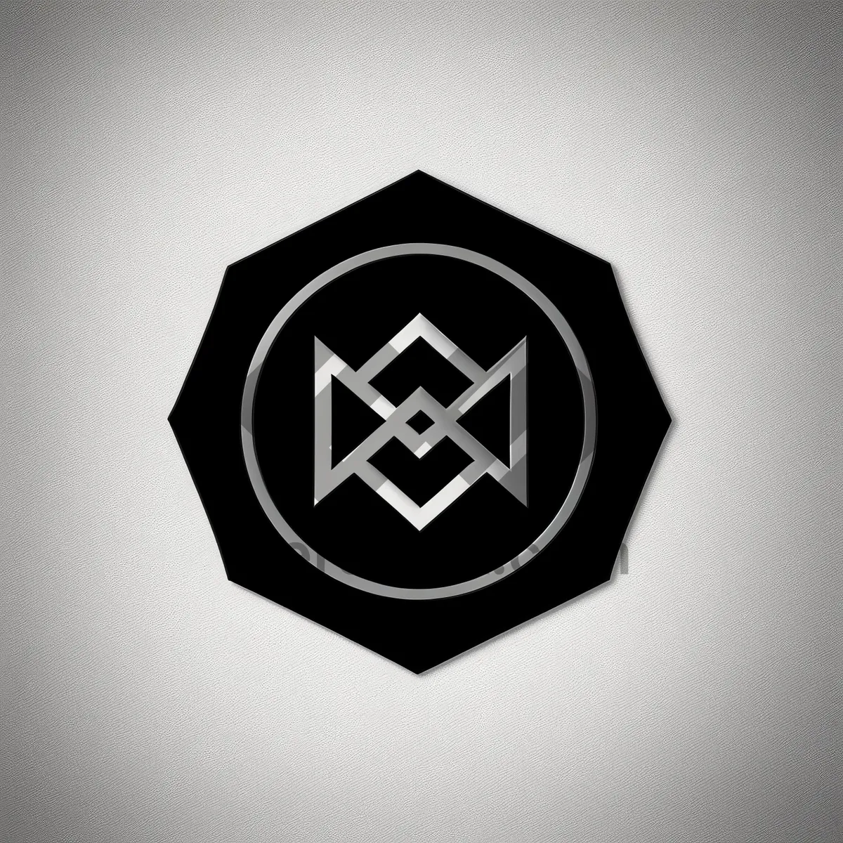 Black Heraldry Design with Corner Symbol
