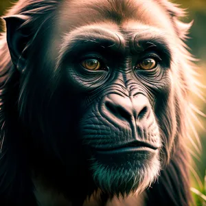 Wild Primate Portrait: A Majestic Chimpanzee