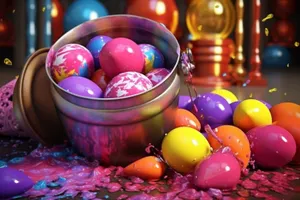 Colorful Easter Egg Celebration - Fun and Shiny Symbol