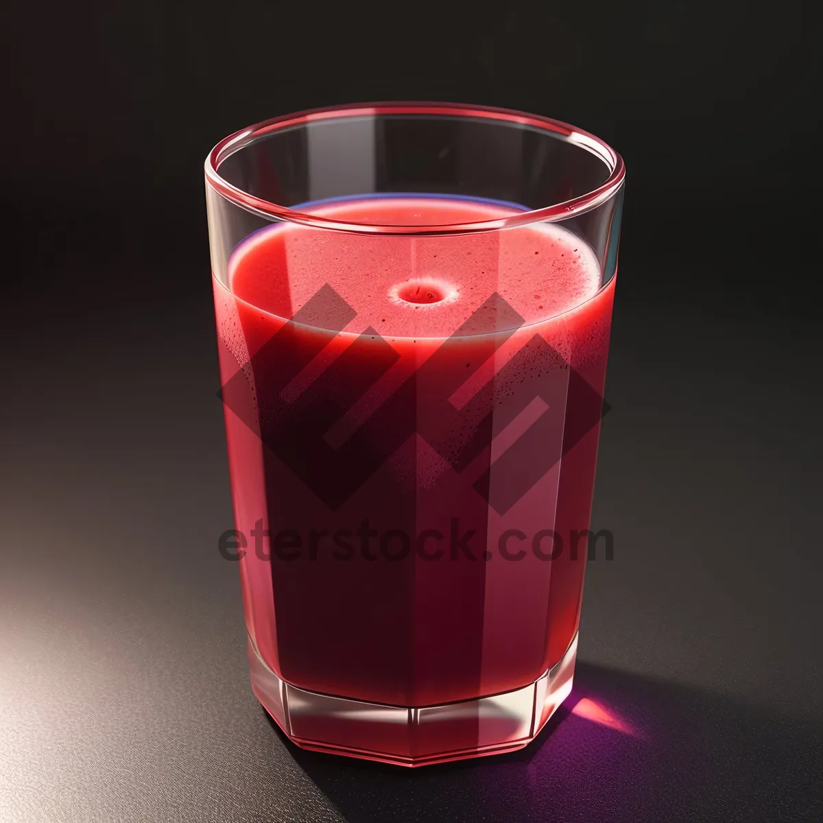 Picture of Refreshing Vodka Cocktail in Transparent Glass