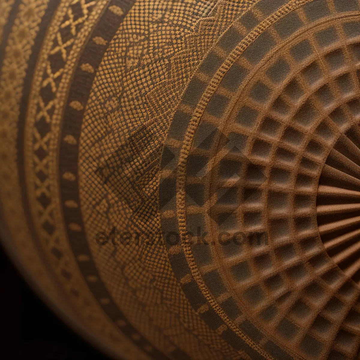 Picture of Circular Rattan Strainer Dome: Exquisite Patterned Roof Texture
