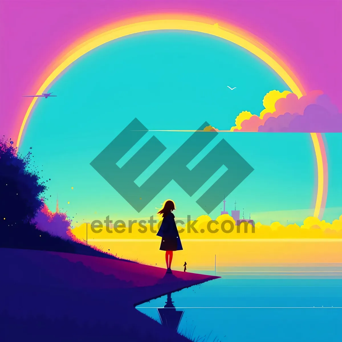 Picture of Vibrant Sky Sun Silhouette Design