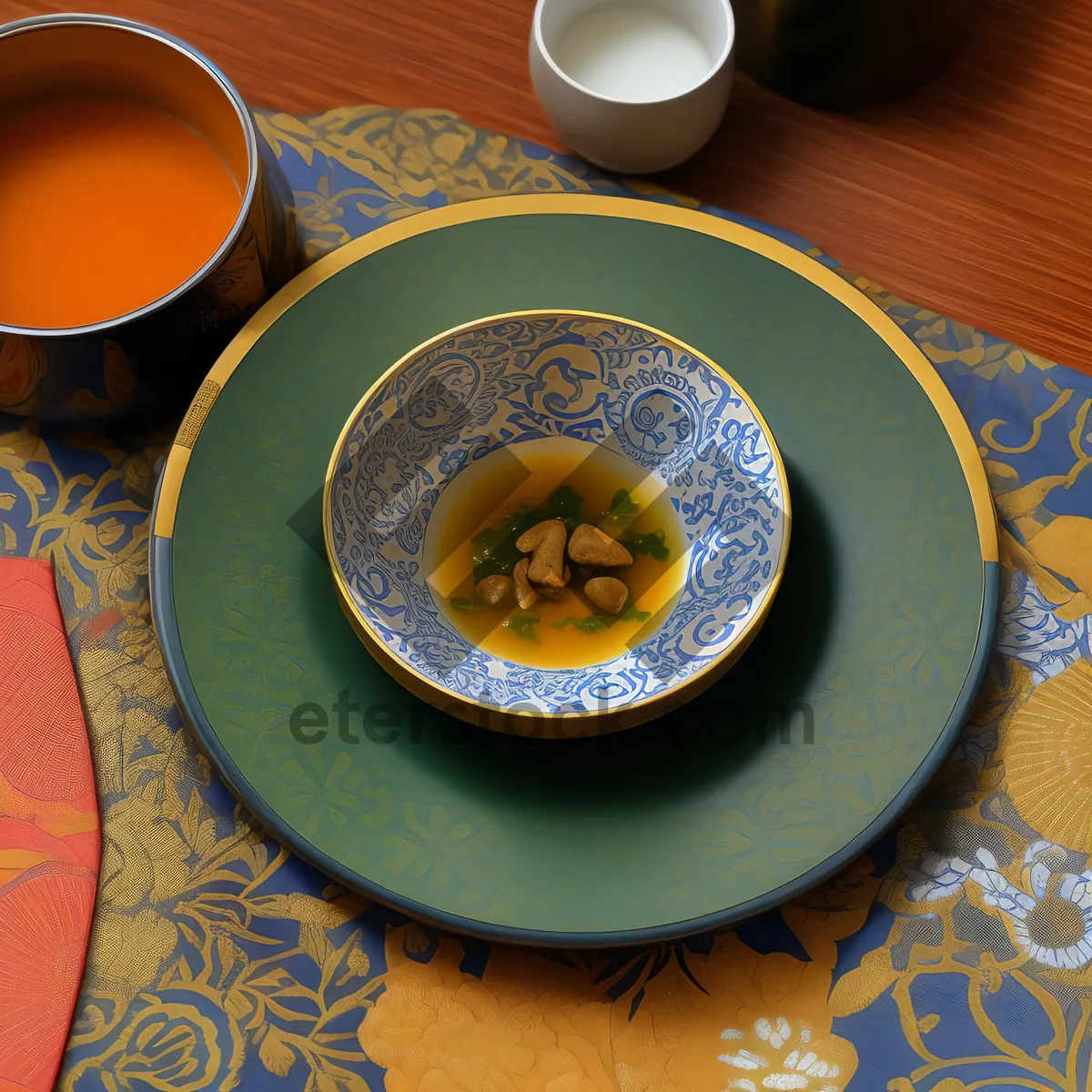 Picture of Morning espresso in ceramic mug on table