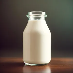 Fresh and Healthy Milk in a Transparent Bottle