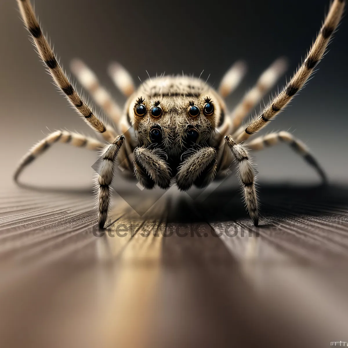 Picture of Garden Spider - Eerie Eight-Legged Arachnid in Web