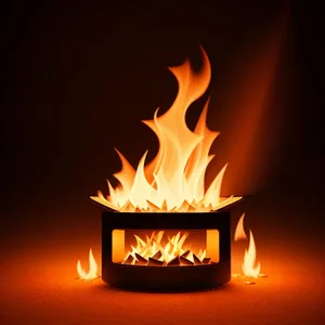 Flickering Flame: A Fiery Glow in Orange