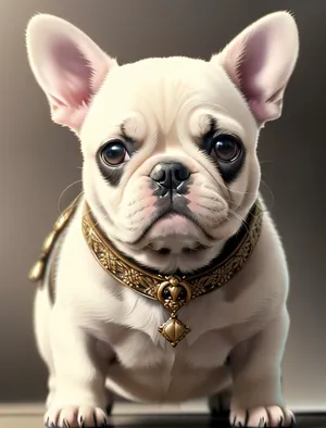 Studio portrait captures the sheer cuteness of an adorable bulldog puppy, leaving a lasting impression