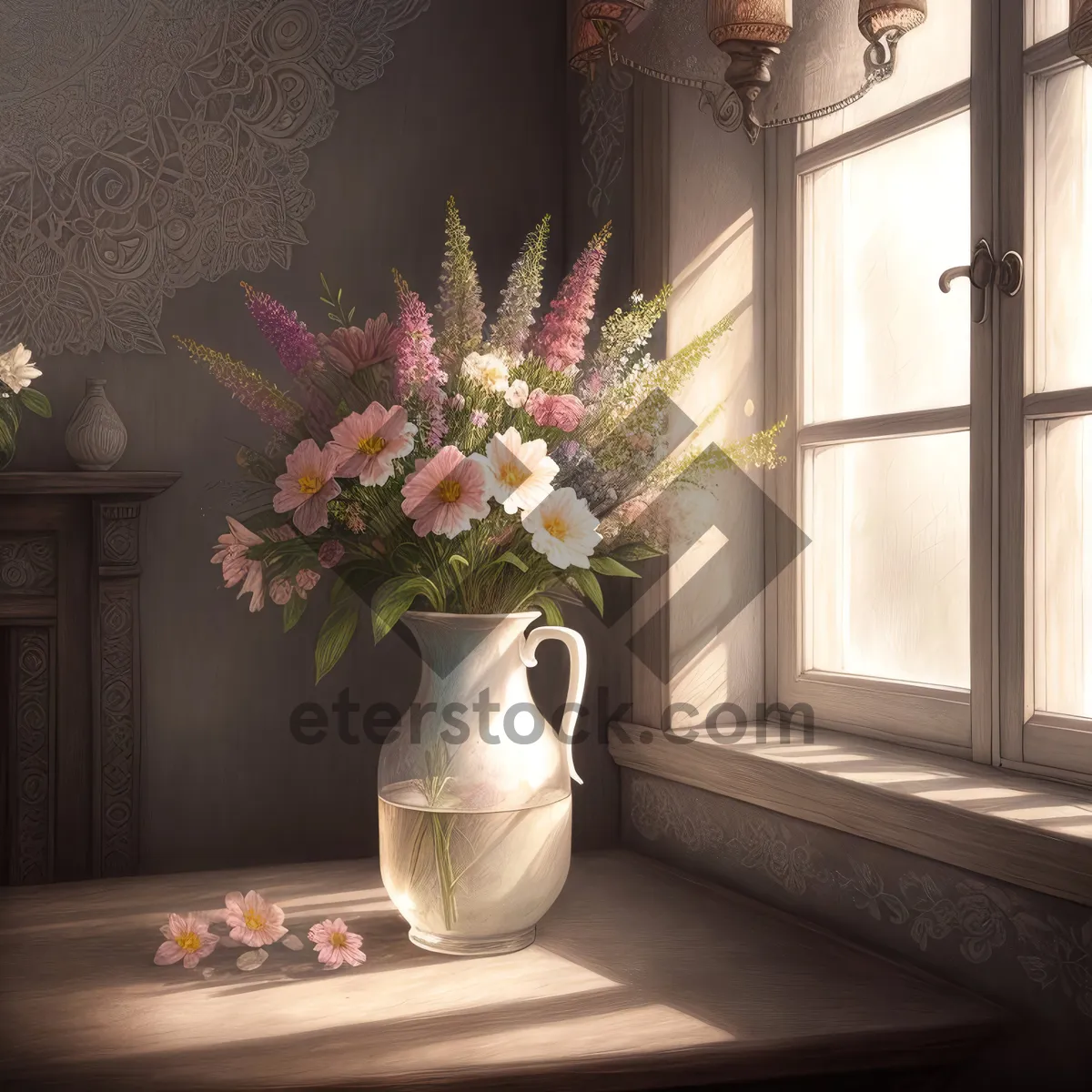 Picture of Floral Vase Bouquet for Elegant Table Decoration