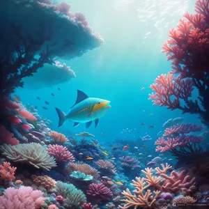 Colorful Marine Life in Exotic Coral Reef