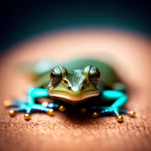 Poisonous Eyed Tree Frog - Close-up Wildlife Gaze