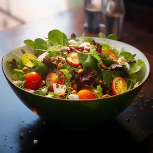 Delicious Vegetarian Salad with Fresh Garden Veggies