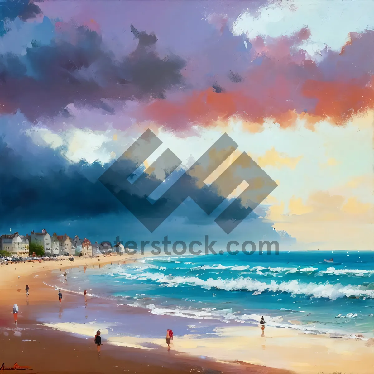 Picture of Serene Tropical Beachscape Under Sunny Skies