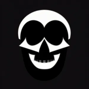 Sinister Pirate Skull Icon - Evil Graphic Design