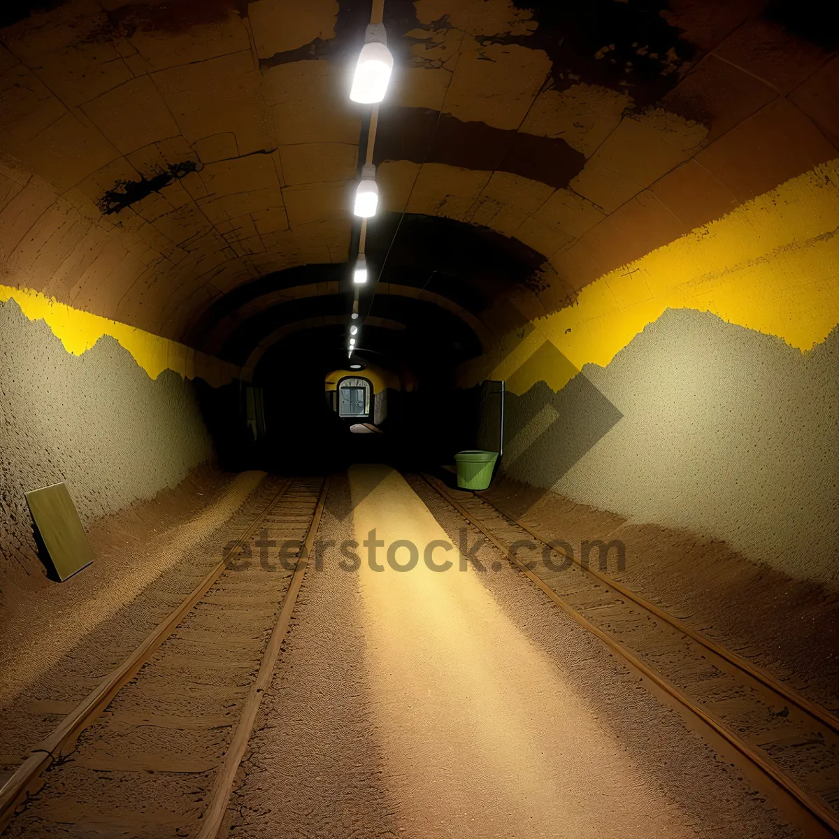 Picture of Underground City Passage with Illuminated Walls