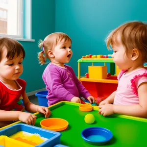 Joyful Little Schoolboy Playing with Family at Home