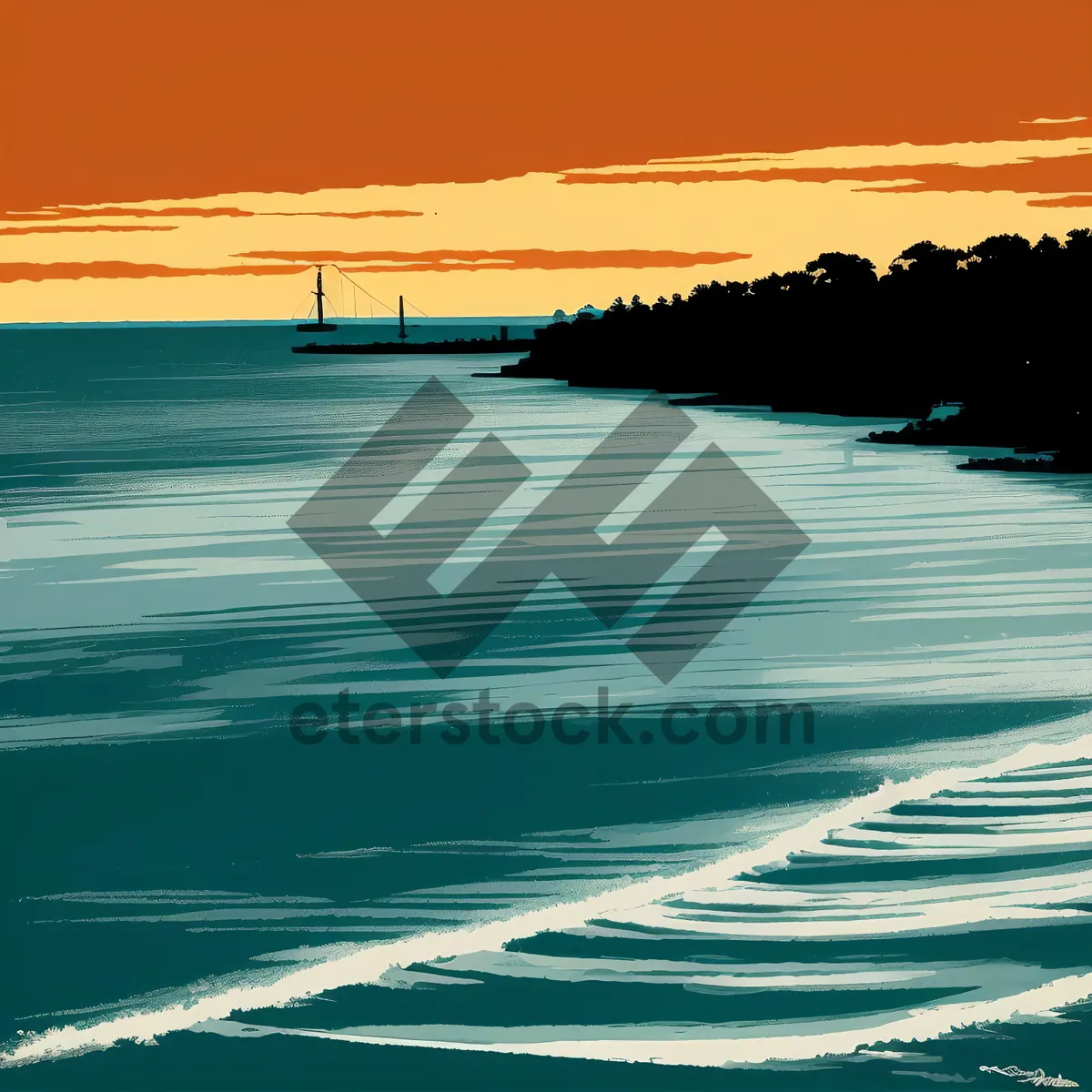 Picture of Sunny Beach Paradise: Seaside Serenity with Waves