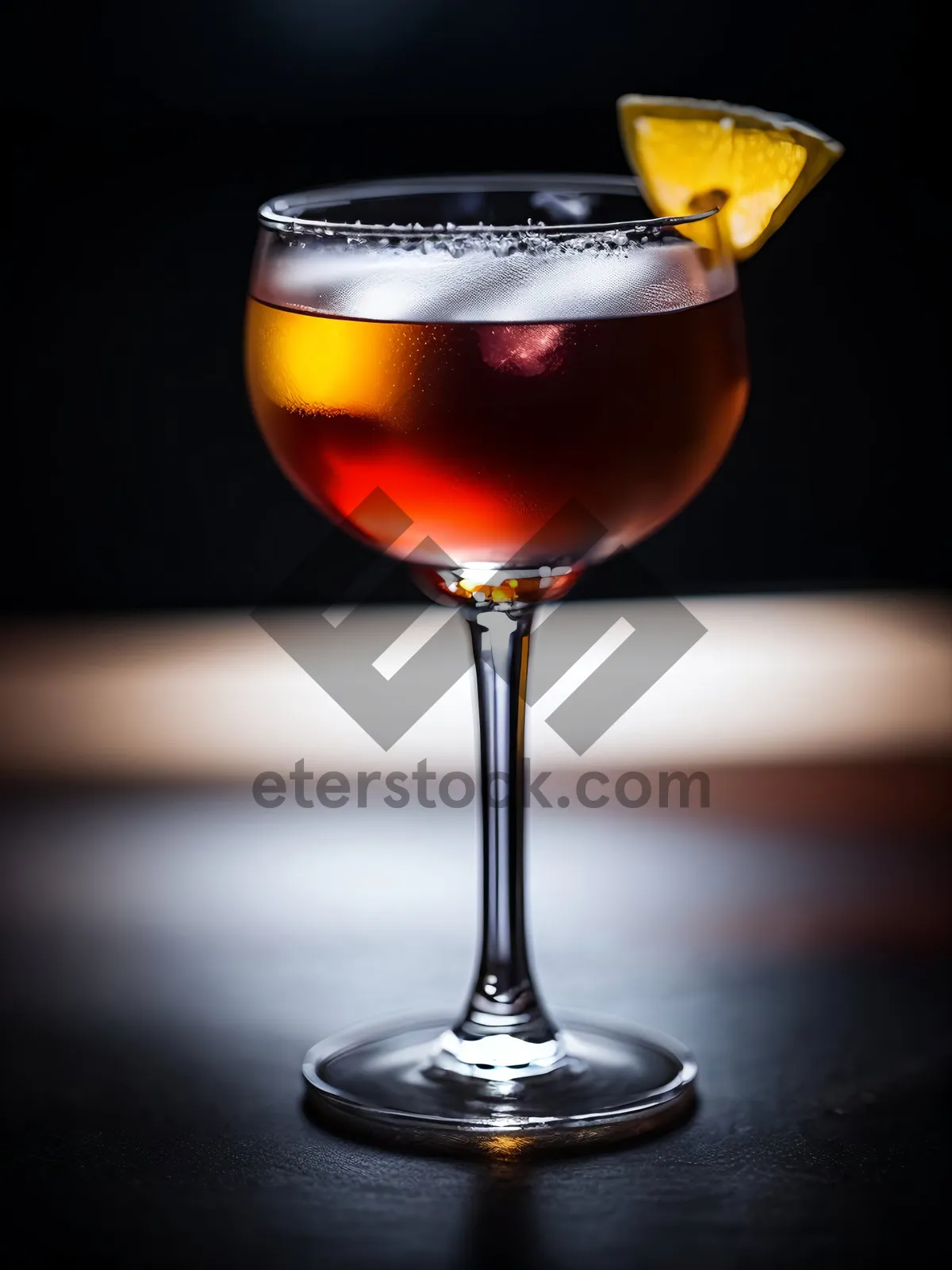 Picture of Exquisite Celebration: Red Wine in Elegant Wineglass at Restaurant