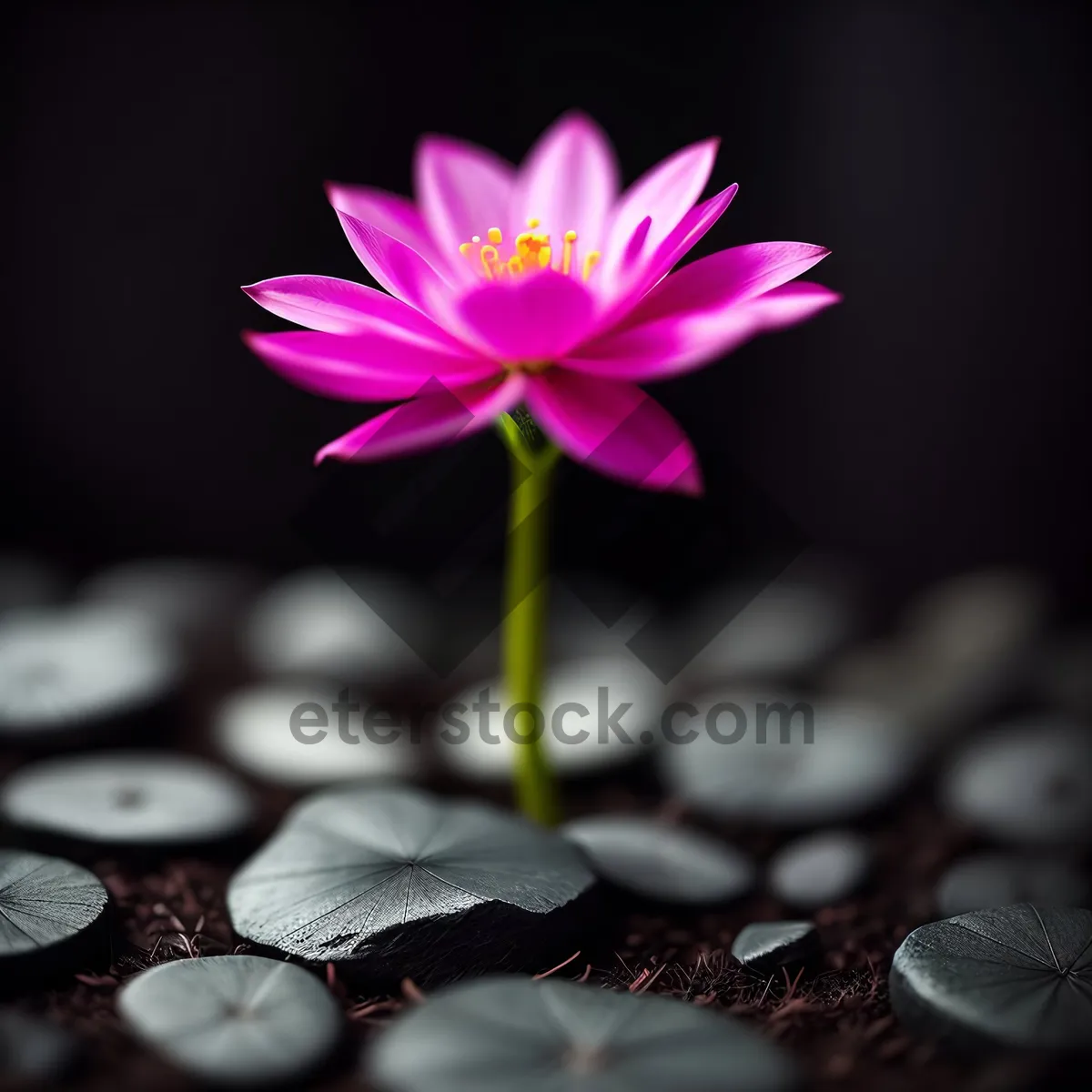 Picture of Beautiful Pink Lotus in a Garden