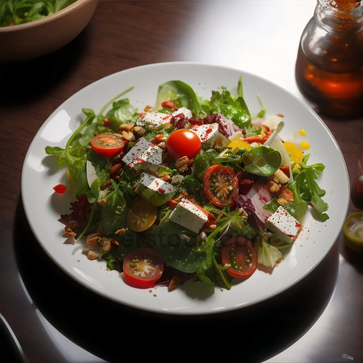 Picture of Healthy Vegetarian Salad with Fresh Organic Vegetables