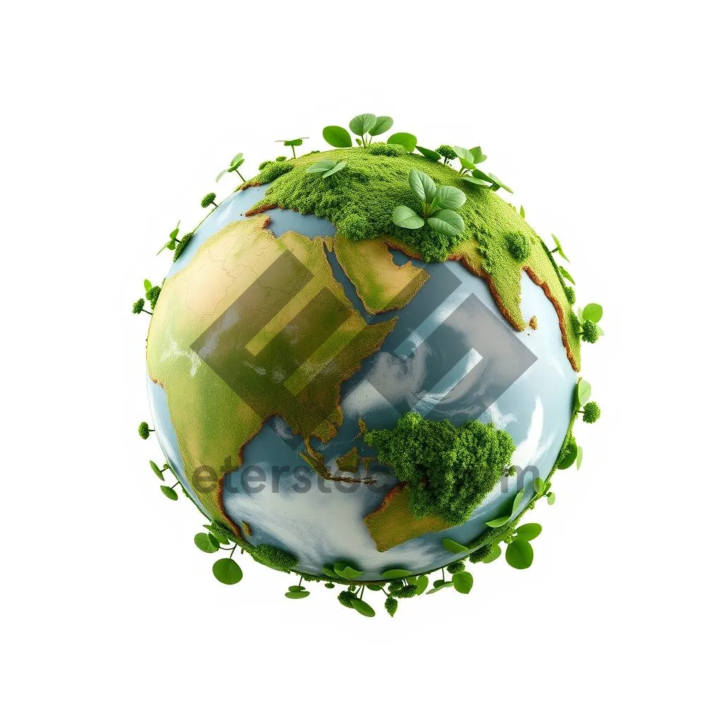 Picture of Global Planet Earth Map Icon Symbol