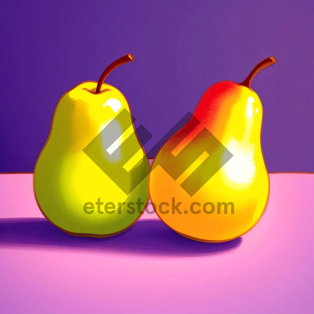 Picture of Fresh Fruity Delights: Dew-kissed Yellow Apple Pear