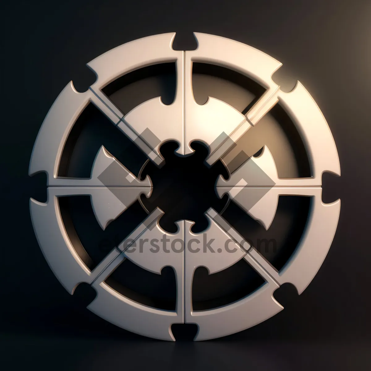 Picture of Shiny Black Nuclear Circle Symbol Design