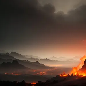Sunset Over Majestic Volcano Peak