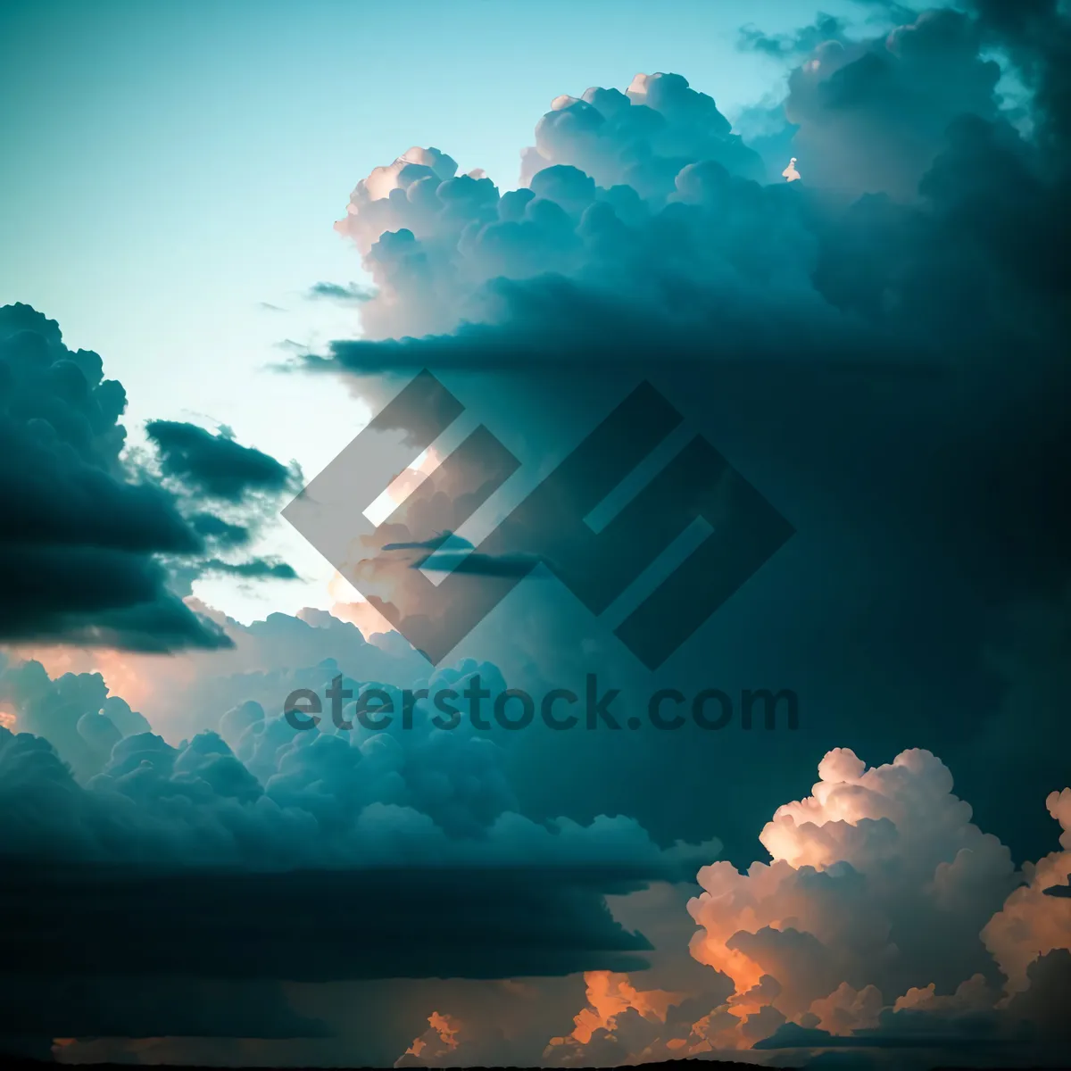 Picture of Vibrant Summer Sky with Clouds