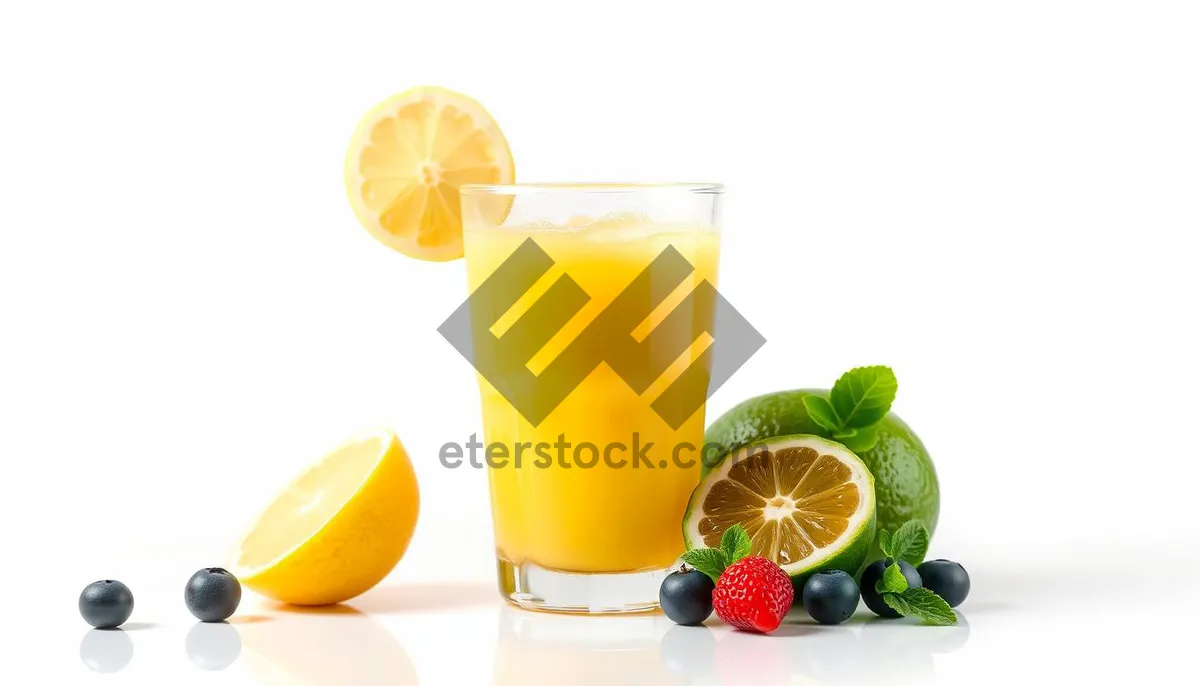 Picture of Cold Citrus Tea in Refreshing Glass with IceCube.