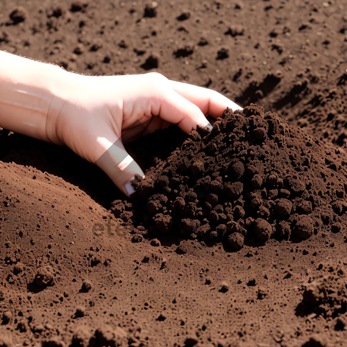 Picture of Earthy Sands: A Textured Beach Ground with Sand and Soil