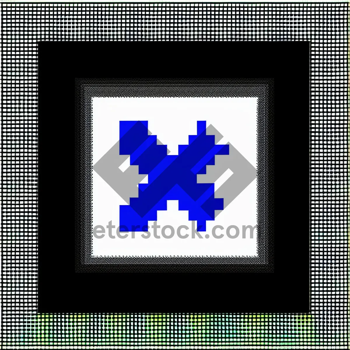 Picture of Pixelated Digital Mosaic in Modern Grid Design